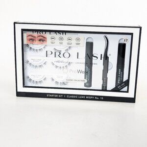 Pro Lash Full Starter Kit - Professionally Styled Lashes at Home - Wispy 15